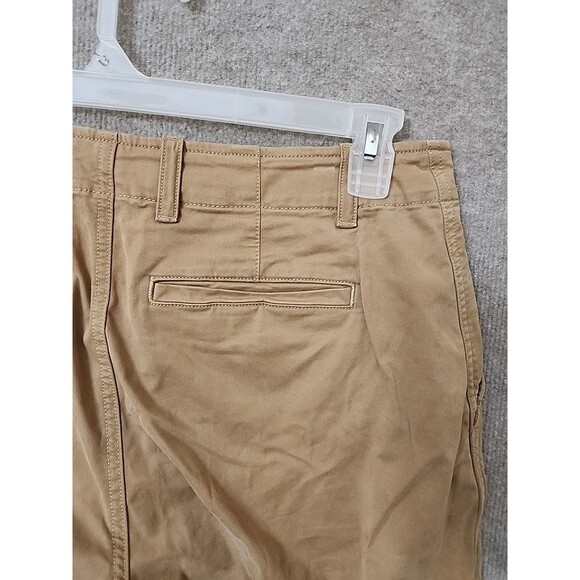 GAP Downtown Khaki Pants Womens 12 Tall Light Brown Stretch - Picture 5 of 8